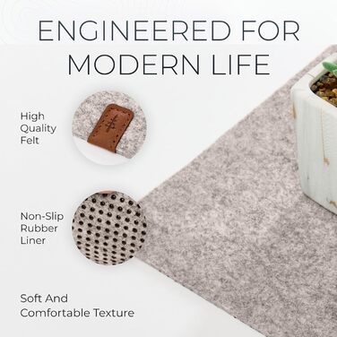 Підкладка на стіл повстяна Steinhafer – захист від подряпин, офісна, для дому