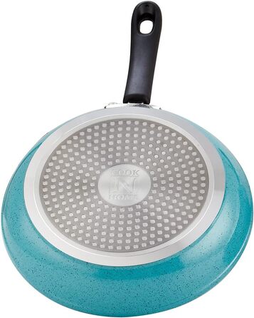 Набір посуду Cook N Home 2601 з антипригарним покриттям, мармур, алюміній, скло, бірюзовий