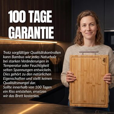 Двостороння обробна дошка з нержавіючої сталі та бамбуку | Кухонна дошка з жолобком для соку та металевим руків'ям | Антибактеріальна дерев'яна дошка для кухні | Велика дошка з бамбуку | Розділочна дошка 40x30x2 см