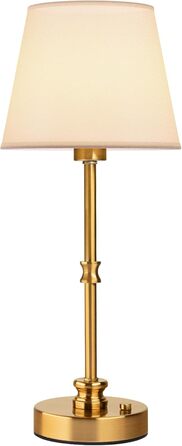 LED настільна лампа EppieBasic бездротова, торшер з торканням, регулювання яскравості, акумулятор 5200mAh, тепле світло 2700K, бронза, для спальні, вітальні, ванної кімнати