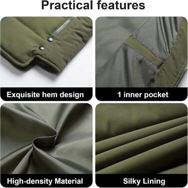 Чоловіча пухова жилетка Chrisuno Casual з капюшоном, стеганий пуховик, жилетка для активного відпочинку та катання на лижах, зелений (армійний)