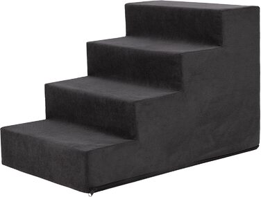 Східнякова рамка для собак та котів Tiertreppen - 4 сходинки, висота 40 см, чорна