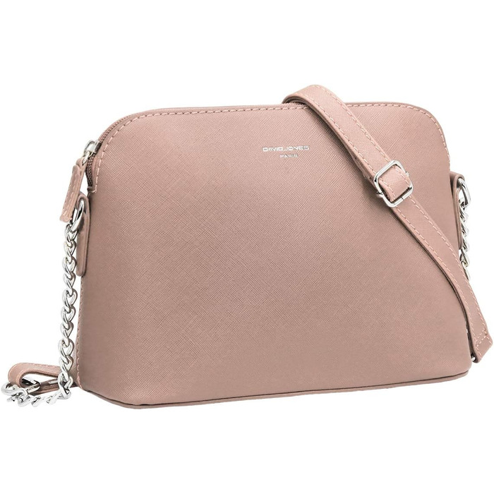 Сумка жіноча David Jones через плече рожева: кросбоді, клатч, вечірня, повсякденна, зі шкіри PU, на ланцюжку