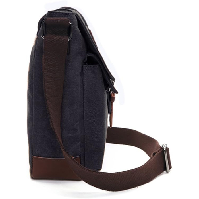 Чоловіча нагрудна сумка OSMIE 16 л, чорна (M) - канвас, для роботи та навчання
