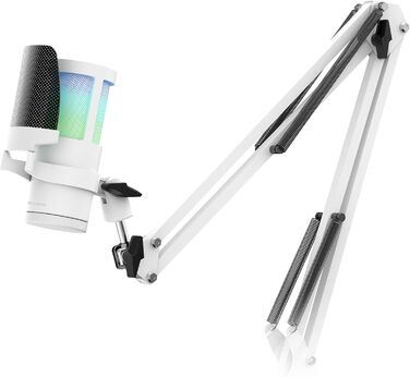 Мікрофон Mars Gaming MMIC-XT: Професійний студійний мікрофон з високою чіткістю звуку, Kugelarm, антишоковий кріплення, поп-фільтр, чорний