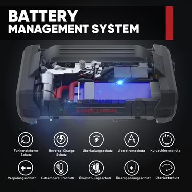Бустер-стартер LOKITHOR JA300 з компресором 150 PSI та Powerbank 1500A для автомобіля