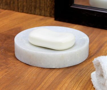KLEO Soap Dish made of natural stone, soap holder, bathroom accessories for bathroom, bathtub, or...