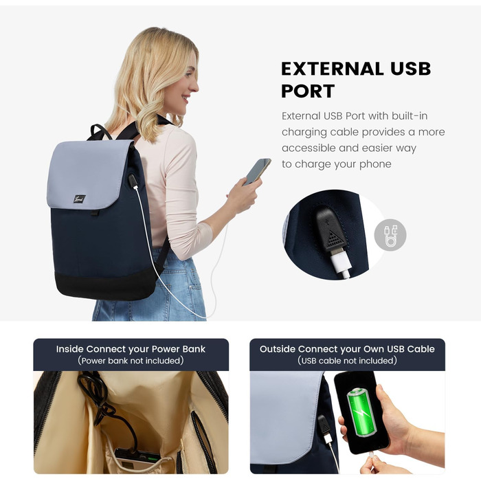 Шкільний рюкзак LOVEVOOK для дівчаток-підлітків, водонепроникний, з відділенням для ноутбука 15.6