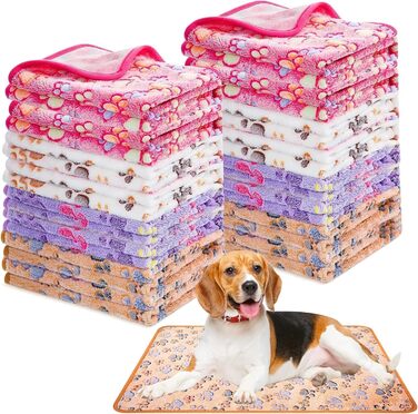 16 шт. ковдри для собак та котів, миючі, м'які, теплі, флісові, 60x40 см