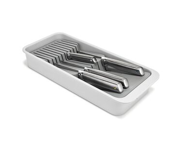 Органайзер для столових приборів Joseph Joseph DrawerStore з блоком для ножів, розширюваний, з переробленого пластику, компактний