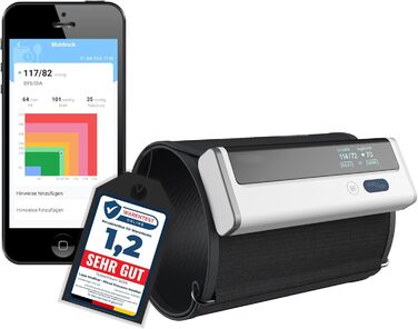 TIGA-MED Armfit Plus: тонометр на плечі з Bluetooth та EKG-діагностикою | монітор серцевого здоров'я | додаток для iOS та Android