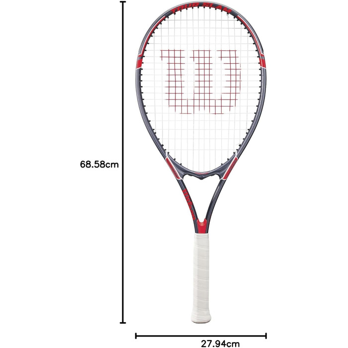 Тенісний ракетка Wilson Tour Slam для дорослих. Розмір ручки 3 - 4 3/8' зелено/чорна (Grip Size 3 - 4 3/8', червона / сіра)