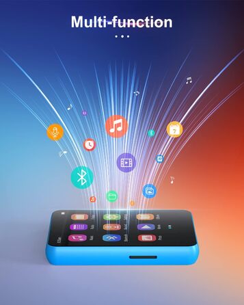 MP3 плеєр 64GB Bluetooth 5.3 HiFi з металевим корпусом, радіо FM, диктофон, сенсорний екран 2.4