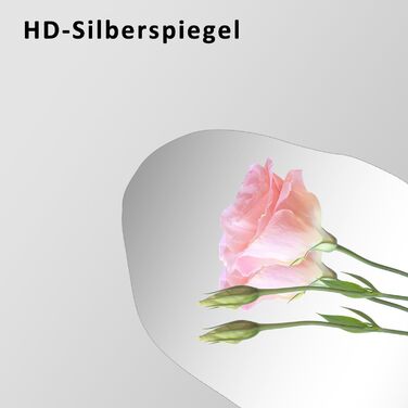 Дзеркало Boromal Spiegel чорне 40x60 см з металевим обрамленням для ванної, туалету, спальні (55x80 см, асиметричний стиль D)