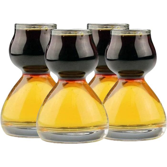 Набір склянок для шоту Quaffer Double Bubble Anchor Hocking 4 шт (1.25oz + 2.25oz) - прозорі склянки для коктейлів
