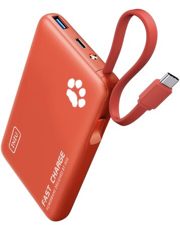 Power Bank INIU 10000mAh 20W з USB-C, PD3.0 QC4.0 для iPhone, Samsung, iPad (Orange)