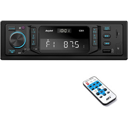 Автомагнітола 1 DIN Avylet Bluetooth 5.0, RDS/FM/AM, 7 кольорів підсвітки, USB, AUX-IN, MP3, підтримка 30 радіостанцій, функція гучного зв'язку