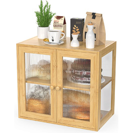 Бамбанг Бамбукова Brotbox для кухонного столу, дерев'яний броток, контейнер для хліба з 2 дверцятами, бамбуковий броток, MBX-06