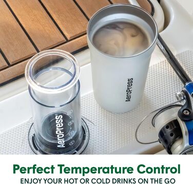 AeroPress Go Plus – портативна кавоварка 3-в-1 для подорожей і кемпінгу, френч-прес, пуровер, еспресо, насичена кава без гіркоти, набір для приготування кави