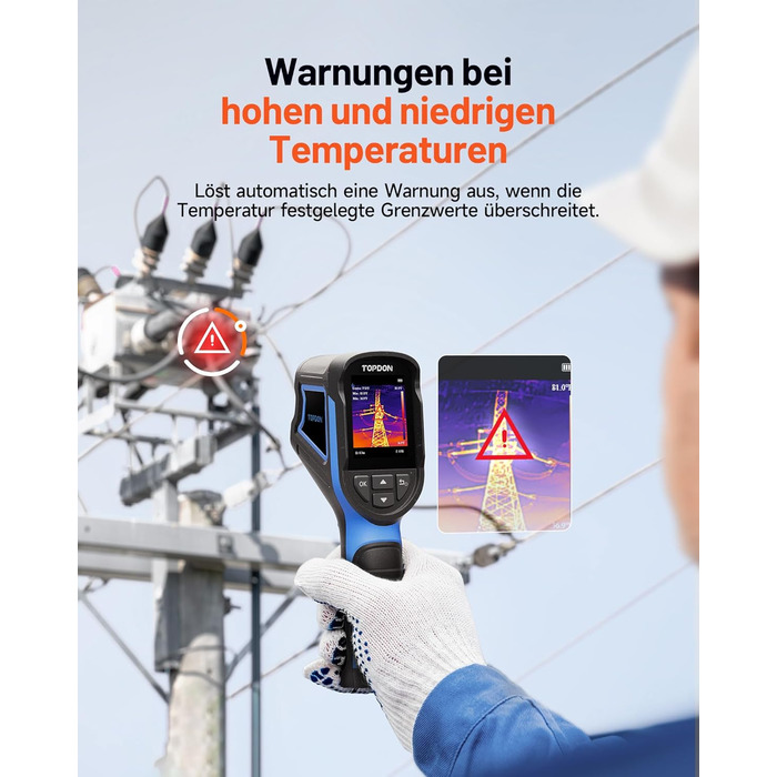 Тепловізор TOPDON TC004 Mini: 240x240 IR, до 15 годин роботи, -20°C до 450°C, 25Hz. Ідеально для діагностики будівель, виявлення витоків, HVAC