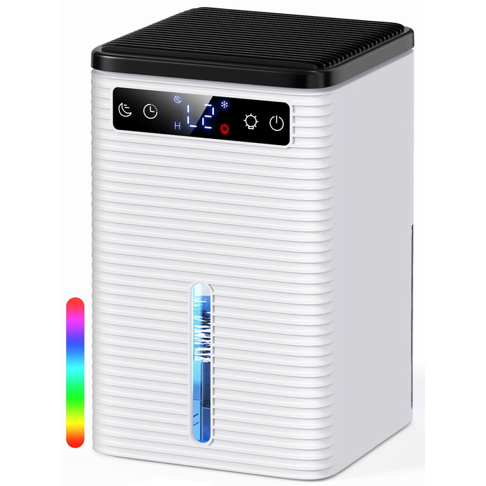 Автоматичний електричний осушувач повітря з функцією відтавання, таймером та LED-дисплеєм. Підходить для спальні, ванної кімнати та шафи.