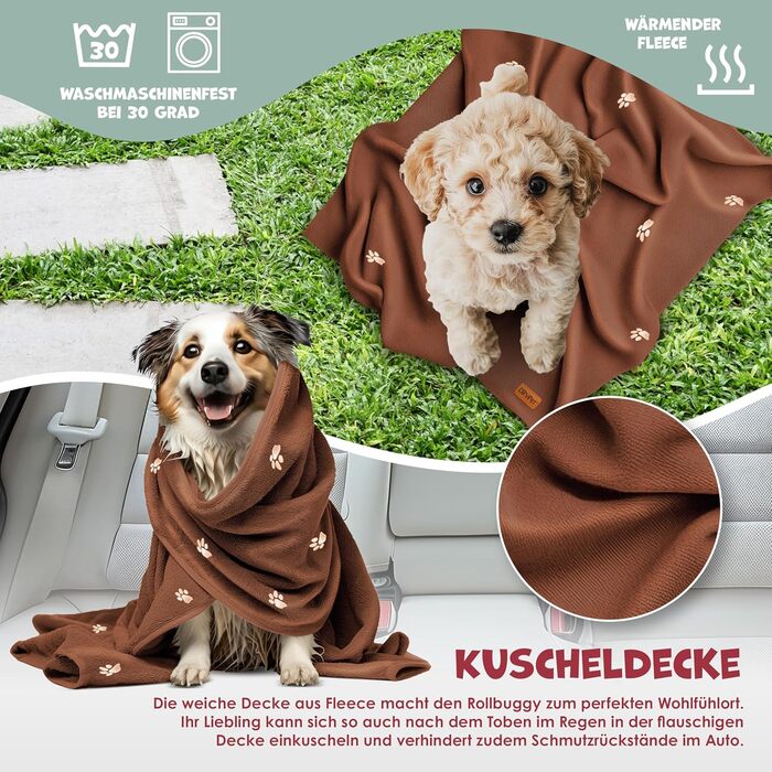 Візок для собак 3в1: візок-переноска, сумка-переноска, лежанка. До 20 кг, великі колеса, сітчасті вікна, дощовик, тримач для напоїв, м'яка ковдра. Підходить для собак та котів, колір антрацит.