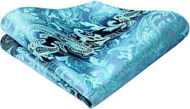 Чоловічий нагрудний хустинка HISDERN з візерунком пейслі, жаккард, для весілля, вечірки, самостійне зав'язування, універсальний розмір, блакитний