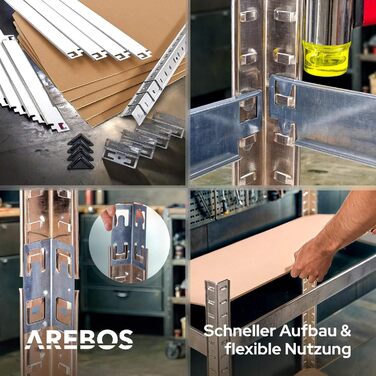 Arebos Heavy-Duty 2-Tier Shelf Set