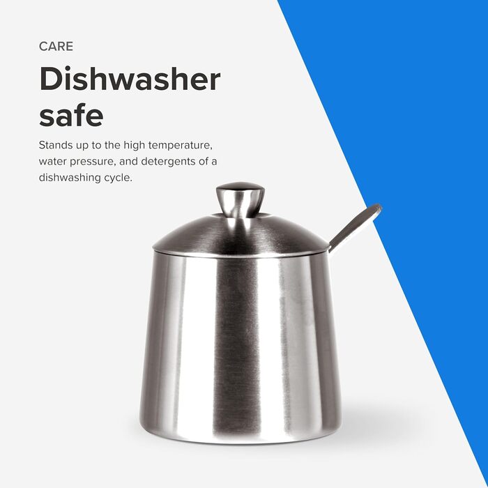 Frieling USA 18/10 Brushed Stainless Steel Sugar Bowl with Spoon