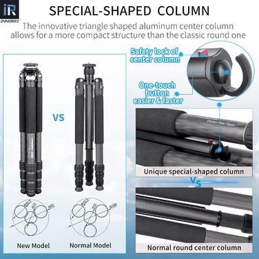 Професійний компактний карбоновий штатив INNOREL GT324C для DSLR-камер з кульовою головою, максимальне навантаження 25 кг