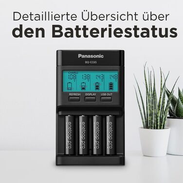 Зарядний пристрій Panasonic Eneloop PRO для AA/AAA Ni-MH акумуляторів (1-4 шт), 2 год зарядка, 10 функцій безпеки