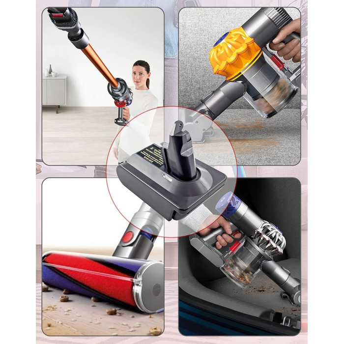 Адаптер Dyson V7 V8 для акумулятора Makita 18V Li-Ion до пилососів Dyson V7 V8 Animal Fluffy Motorhead, EIN18V6