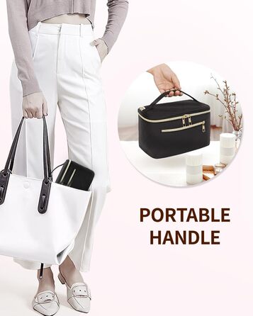 Косметичка для жінок, велика дорожня косметичка для макіяжу з відділенням для пензлів, органайзер, культурочка, шкіра PU, зелена (патент)