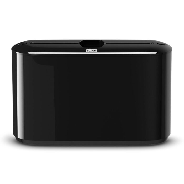 Tork Xpress Table Dispenser for Multifold Paper Towels 552200, Elevation Design - H2 Table Paper Towel Dispenser for Folded Towels, single-sheet dispensing, compact design, white, 21.8 x 32.3 x 11.6 cm (Black, Bundle with Paper Towels 20 x 237 Paper)