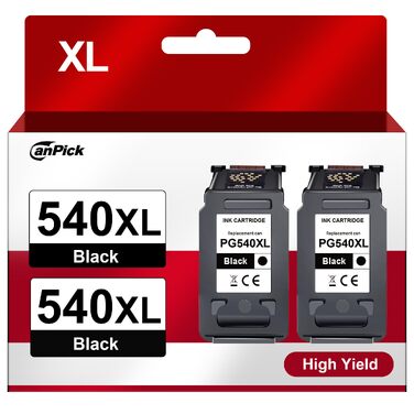 Картридж PG-540XL чорний сумісний для принтерів Canon Pixma TS5150, TS5151, TS5100, MG3650, MG3600, MG4250, MX475, MX395 (набір 2 шт)