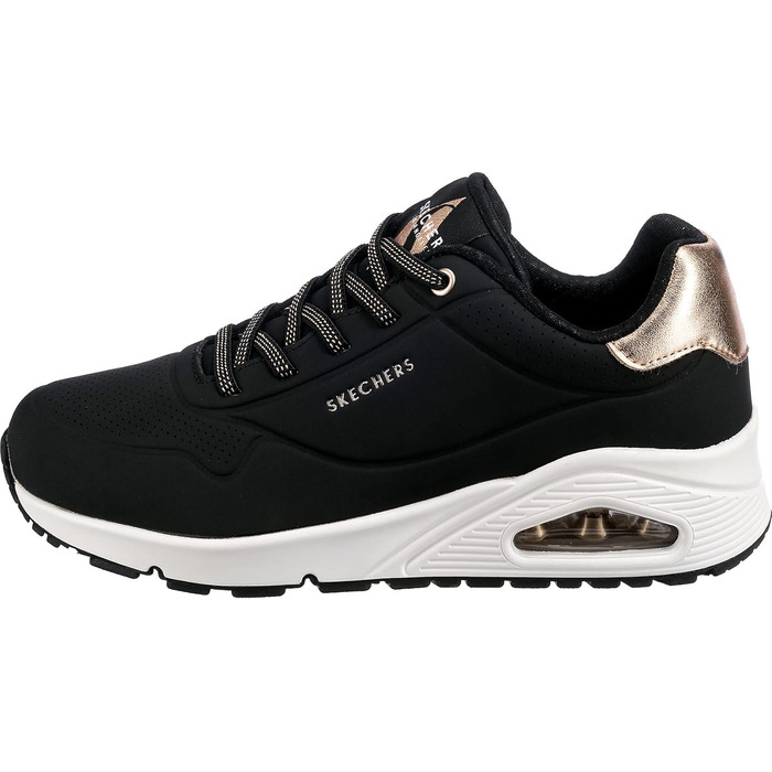 Кросівки Skechers UNO Shimmer Away для жінок, чорний колір, розмір 39 EU, матеріал Durabuck