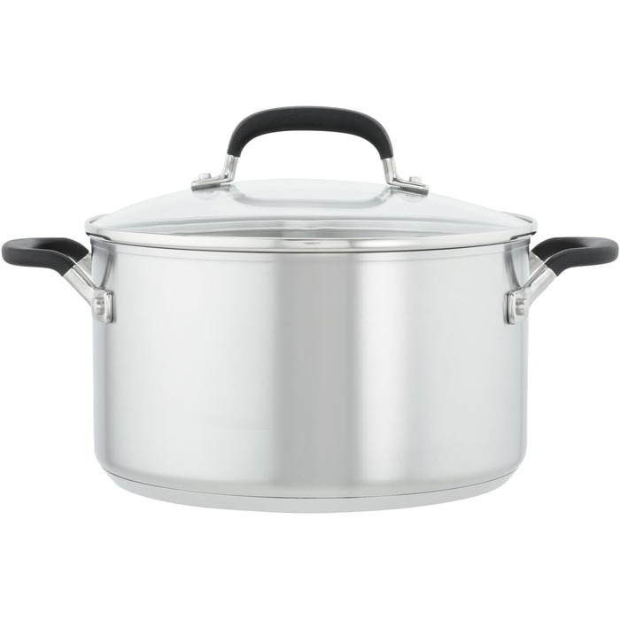 Набір кухонного посуду KitchenAid з нержавіючої сталі, 10 предметів, шліфований нержавіюча сталь