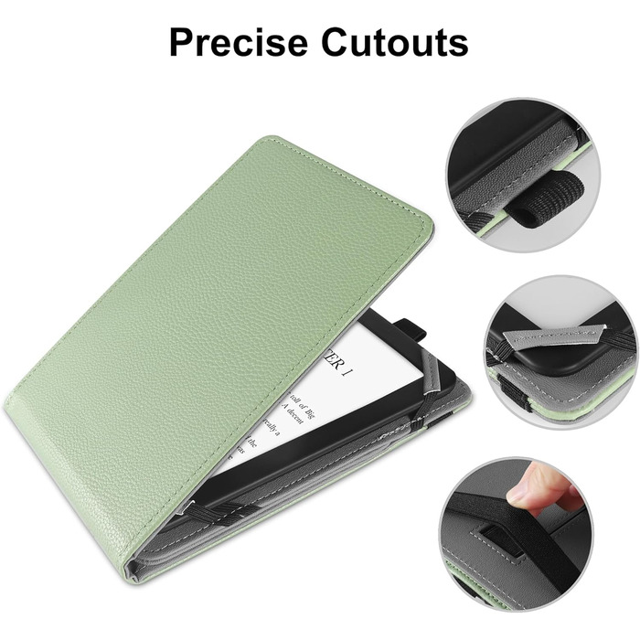 Захисний чохол для Kindle Paperwhite/colorsoft та інших eReaders 6-6.8-7 дюймів (Matcha Green)