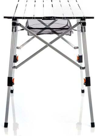 Складний кемпінговий столик Wiltec 70x69 см з алюмінієвою рамою та сумкою для транспортування - садовий, похідний, складаний стіл