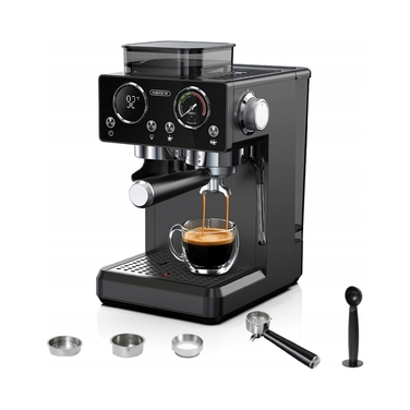 Ріжкова кавомашина HiBREW H20, 1350 Вт, чорна