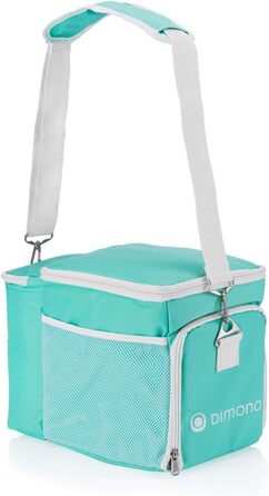 Термосумка Dimono® 15L з 3 контейнерами для їжі; сумка-холодильник для пікніка з 3 ланч-боксами + кришка; сумка для обіду з 3 боксами та охолоджувальною вставкою (Туркіс)