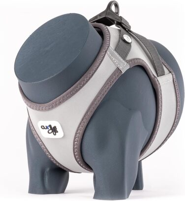 Жилет-шлейка Glow curli Clasp з світловідбиваючим покриттям, сірий, розмір M