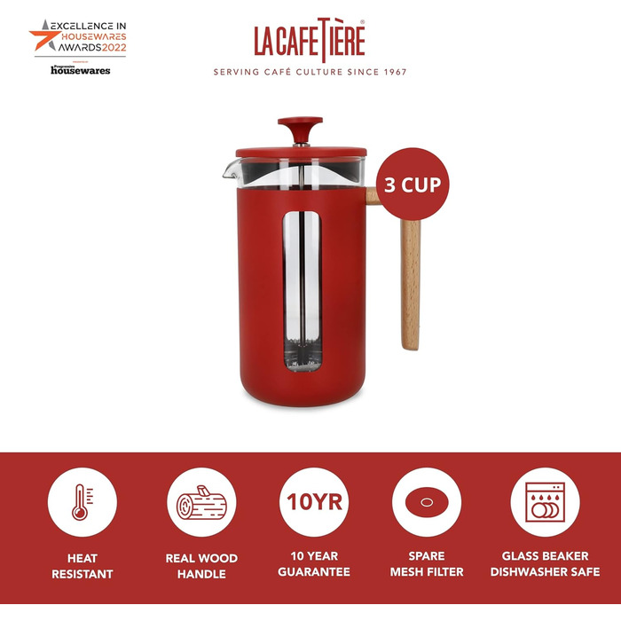Френч-прес La Cafetière Pisa з нержавіючої сталі, зелений, на 3 чашки, у подарунковій коробці