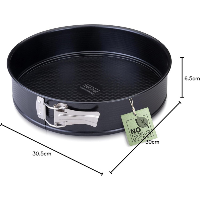 Форма для випічки Zenker Springform Perfect Black 26 см - антипригарна, сталь, до +230°C, Німеччина