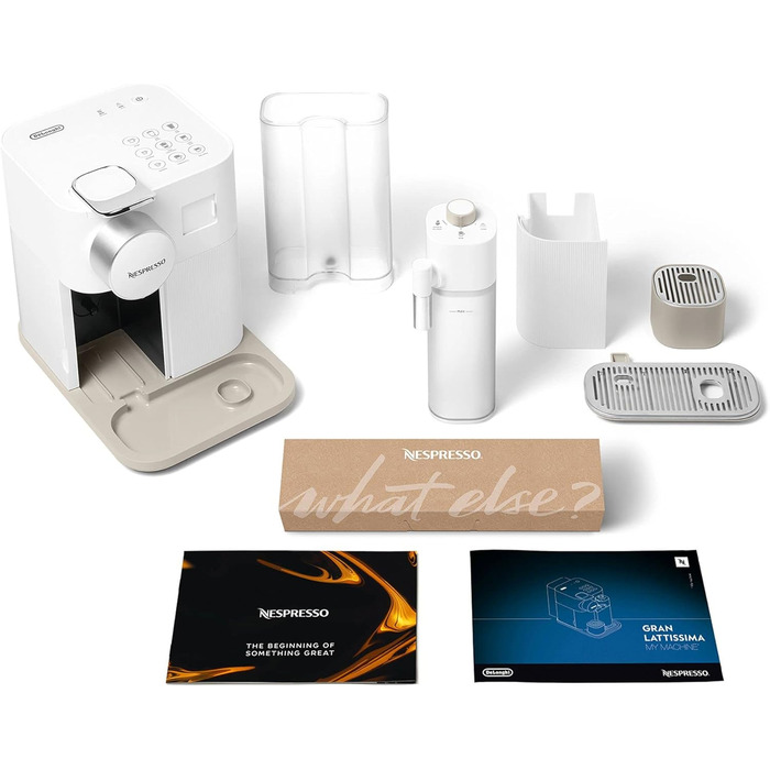 Nespresso De'Longhi EN640.W Gran Lattissima Coffee Capsule Machine with Automatic Milk System, 19 Bar Pressure, 1400W, White