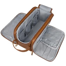 Дорожня косметичка Gloppie XXL 10Л водонепроникна сумка для аксесуарів з відділенням для мокрих речей, універсальна для чоловіків, жінок та дітей (Коричневий/Карамель)