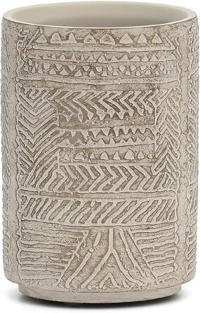 Набір аксесуарів для ванної кімнати Creativefine з дерева, 3 шт: дозатор мила, мильниця, тримач для зубних щіток (ретро-рельєфний візерунок)