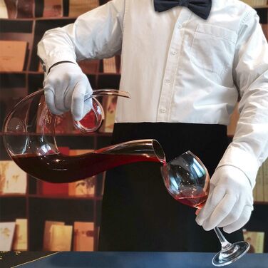 NUTRIUPS Wine Decanter, Red Wine Decanter, 1.2L Lead-Free Crystal Wine Decanter, Red Wine Decanter, Decanter, Wine Aerating Decanter with Free Cleaning Brush, Wine Decanter