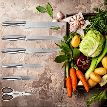 Набір кухонних ножів у підставці Galicja Wilson Monaco, ковані, 6 предметів