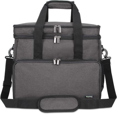 Сумка для собак Teamoy: переносна сумка для корму, ласощів, іграшок та інших речей. Ідеальна для подорожей, кемпінгу та прогулянок (Велика, чорна)